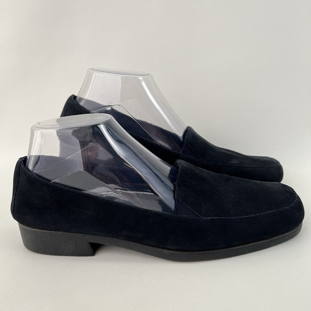 Capezio Lites Womans Black Suede Flats Slip-On Loafers Leather Shoes Size 10M - Picture 2 of 8